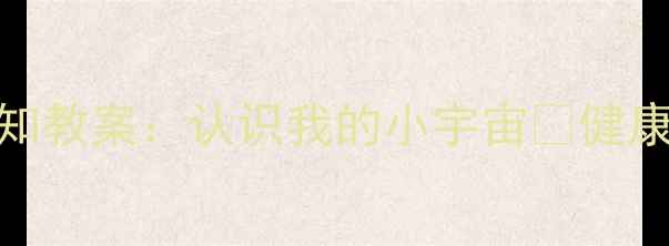 图片 ✨幼儿园身体认知教案：认识我的小宇宙🌟健康习惯启蒙全攻略