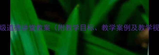 图片 一年级道德讲堂教案（附教学目标、教学案例及教学视频）