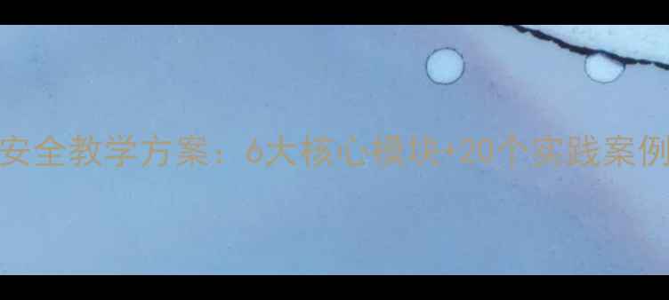 图片 中小学食品卫生安全教学方案：6大核心模块+20个实践案例+教案设计指南1
