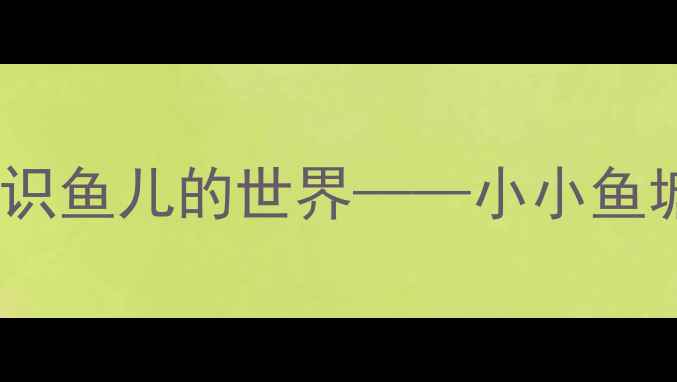 图片 中班科学活动：认识鱼儿的世界——小小鱼塘观察家教学方案1