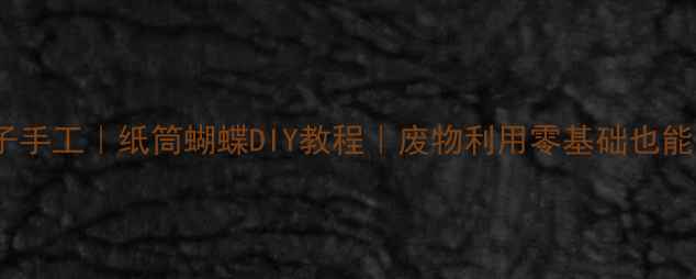 图片 亲子手工｜纸筒蝴蝶DIY教程｜废物利用零基础也能做1