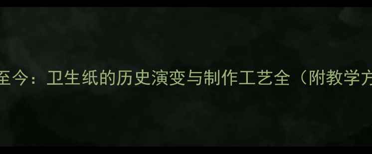 图片 从古至今：卫生纸的历史演变与制作工艺全（附教学方案）