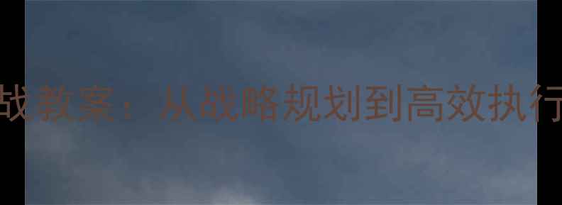 图片 企业经营管理实战教案：从战略规划到高效执行的12个关键步骤