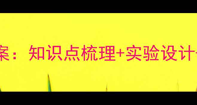 图片 初中化学氮及其化合物教案：知识点梳理+实验设计+教学案例（附课件下载）