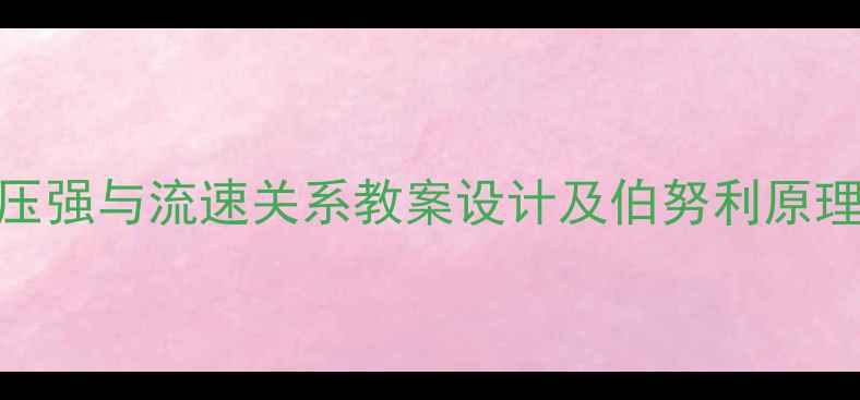 图片 初中物理必学：流体压强与流速关系教案设计及伯努利原理深度（附实验方案）