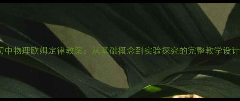 图片 初中物理欧姆定律教案：从基础概念到实验探究的完整教学设计1