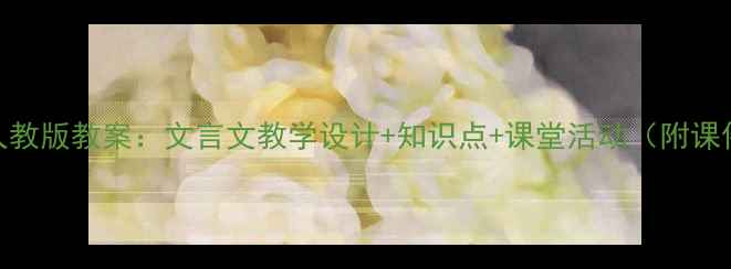 图片 卖炭翁人教版教案：文言文教学设计+知识点+课堂活动（附课件下载）