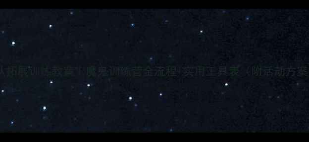 图片 团队拓展训练教案｜魔鬼训练营全流程+实用工具表（附活动方案）2