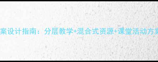 图片 大学英语综合教程4教案设计指南：分层教学+混合式资源+课堂活动方案（含PPT课件下载）2