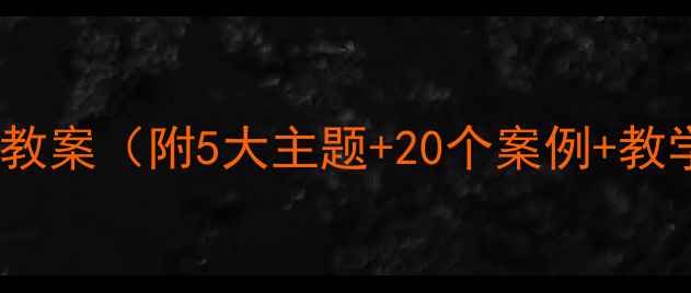 图片 小学主题班会安全教案（附5大主题+20个案例+教学目标+流程设计）
