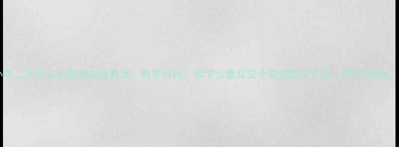 图片 小学二年级认识警察叔叔教案：教学目标、教学步骤及安全知识普及方案（附PPT模板）1