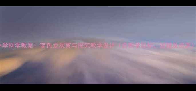 图片 小学科学教案：变色龙观察与探究教学设计（含教学目标、过程及资源）2