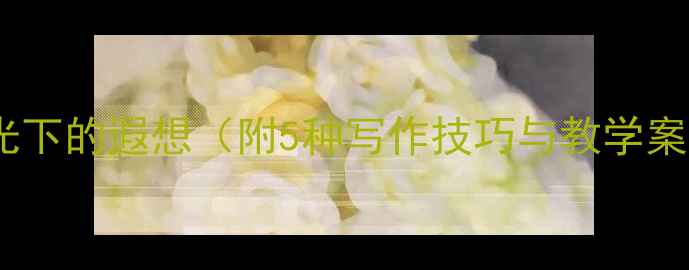 图片 小学语文作文教案：月光下的遐想（附5种写作技巧与教学案例）｜语文教学资源网1