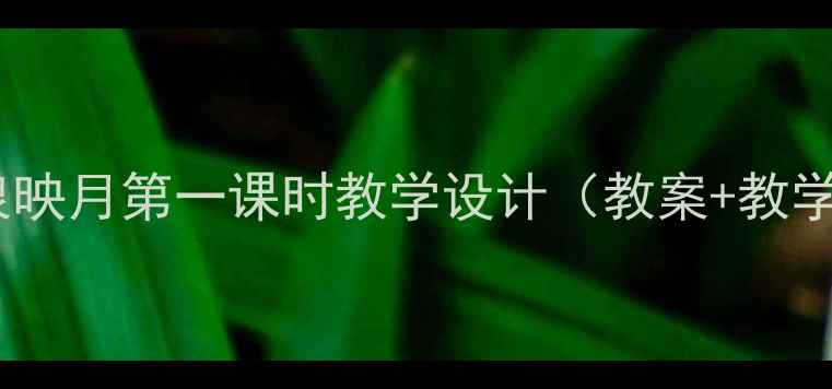 图片 小学音乐二泉映月第一课时教学设计（教案+教学资源下载）2