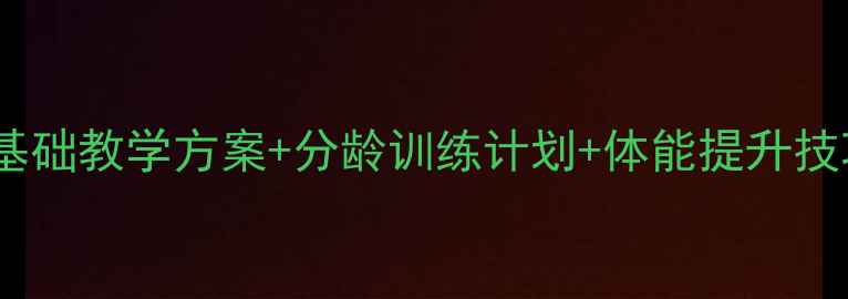 图片 少儿篮球教练教案：零基础教学方案+分龄训练计划+体能提升技巧（附详细训练表格）1
