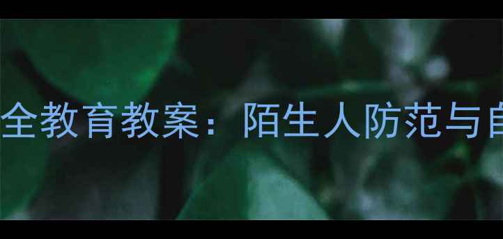 图片 幼儿园中班安全教育教案：陌生人防范与自我保护指南1