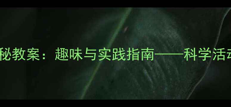 图片 幼儿园大班宇宙奥秘教案：趣味与实践指南——科学活动设计及教学资源2
