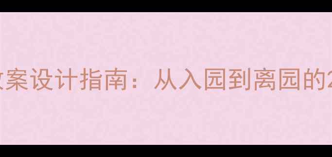 图片 幼儿园小班常规教案设计指南：从入园到离园的21天习惯养成计划