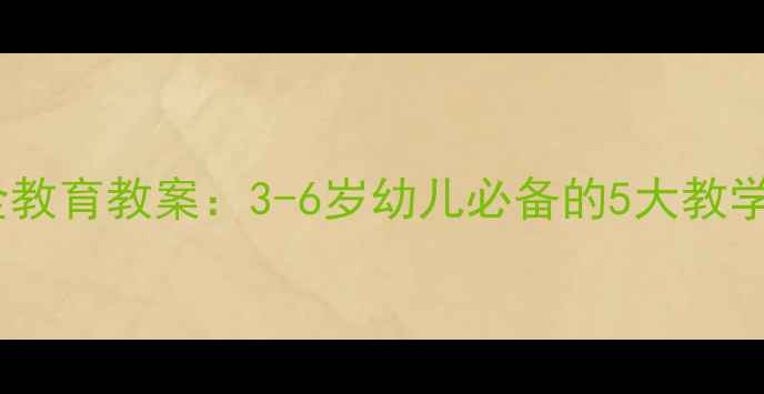 图片 幼儿园小班防烫伤安全教育教案：3-6岁幼儿必备的5大教学目标与互动活动设计2