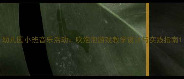 图片 幼儿园小班音乐活动：吹泡泡游戏教学设计与实践指南1