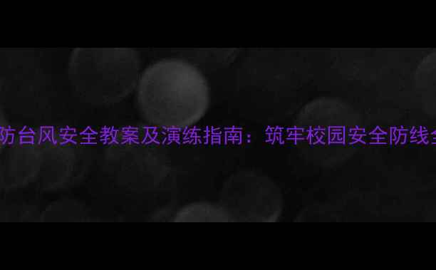 图片 幼儿园防台风安全教案及演练指南：筑牢校园安全防线全流程2