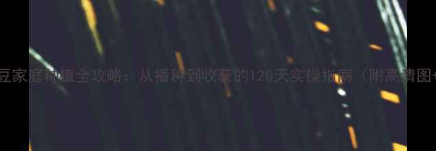 图片 新手必看花豆家庭种植全攻略：从播种到收获的120天实操指南（附高清图+防病手册）