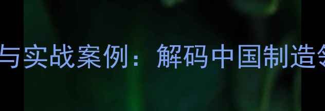 图片 海尔张瑞敏管理哲学与实战案例：解码中国制造领军者的5大创新模式