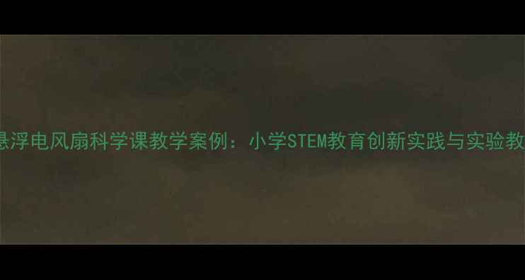 图片 磁悬浮电风扇科学课教学案例：小学STEM教育创新实践与实验教案2