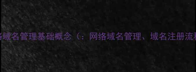 图片 网络域名管理基础概念（：网络域名管理、域名注册流程）