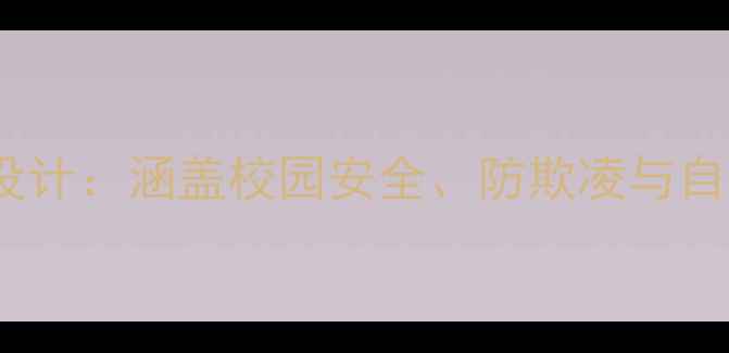 图片 高中安全班会教案设计：涵盖校园安全、防欺凌与自然灾害应对全攻略2