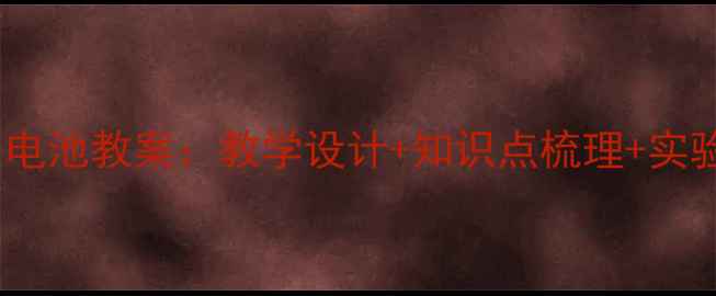 图片 高中选修四原电池教案：教学设计+知识点梳理+实验探究全攻略2