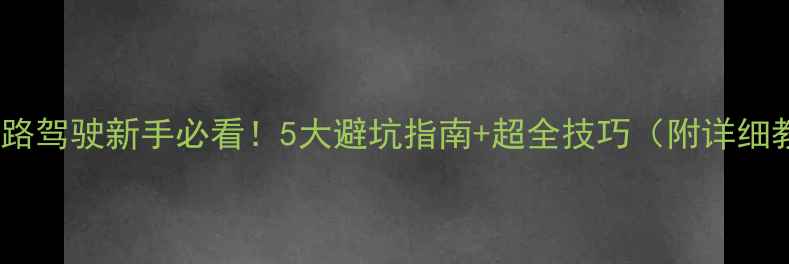 图片 高速公路驾驶新手必看！5大避坑指南+超全技巧（附详细教案）1