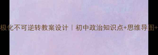 图片 🌍世界多极化不可逆转教案设计｜初中政治知识点+思维导图+课堂互动