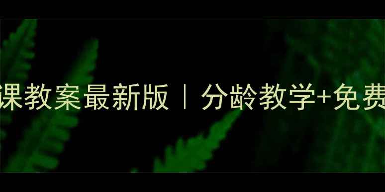 图片 🌟幼儿园公开课教案最新版｜分龄教学+免费资源大公开📚