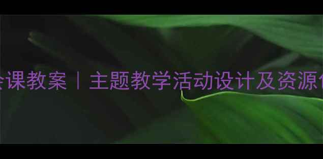 图片 🌟幼儿园大班社会课教案｜主题教学活动设计及资源包（附完整方案）