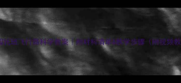 图片 🌟幼儿园托班飞行器科学教案｜附材料清单&教学步骤（附视频教程）🌟1