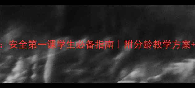 图片 🌟新版班会教案：安全第一课学生必备指南｜附分龄教学方案+互动游戏模板🌟