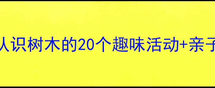 图片 🌳中班自然教育教案｜认识树木的20个趣味活动+亲子互动指南（附资源包）