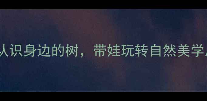 图片 🌳美术教案｜手把手教你认识身边的树，带娃玩转自然美学启蒙（附超全材料清单）1