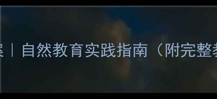 图片 🌼✨幼儿园大班花艺课教案｜自然教育实践指南（附完整教学大纲+亲子互动方案）1