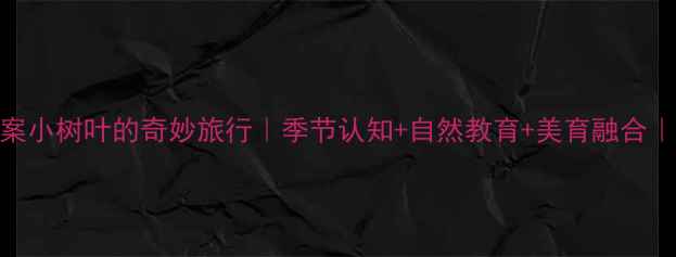 图片 🌿幼儿园中班教案小树叶的奇妙旅行｜季节认知+自然教育+美育融合｜附完整教学方案