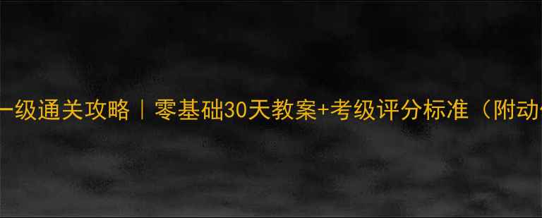 图片 🎉舞蹈考级一级通关攻略｜零基础30天教案+考级评分标准（附动作分解图）1