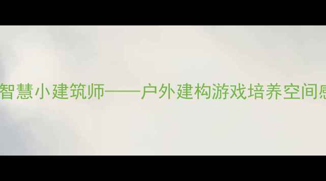 图片 🏠中班体育教案智慧小建筑师——户外建构游戏培养空间感知与团队协作2