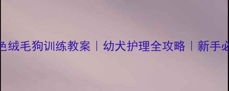 图片 🐾白色绒毛狗训练教案｜幼犬护理全攻略｜新手必看🐾