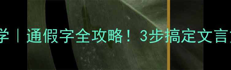 图片 📚初中语文必学｜通假字全攻略！3步搞定文言文高频考点✨1