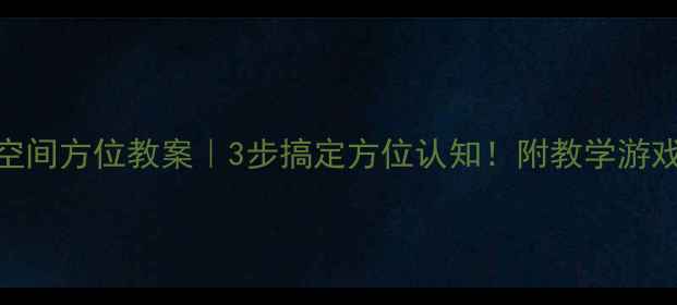 图片 📚小学数学空间方位教案｜3步搞定方位认知！附教学游戏+分层练习1