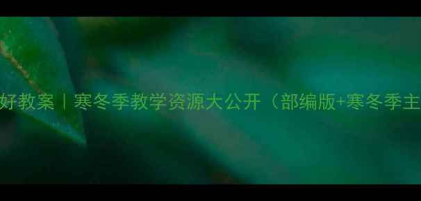 图片 📚小学语文冬天你好教案｜寒冬季教学资源大公开（部编版+寒冬季主题+高清可打印）2