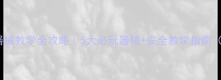 图片 📚幼儿园户外器械教学全攻略｜5大必玩器械+安全教学指南（附活动方案）1