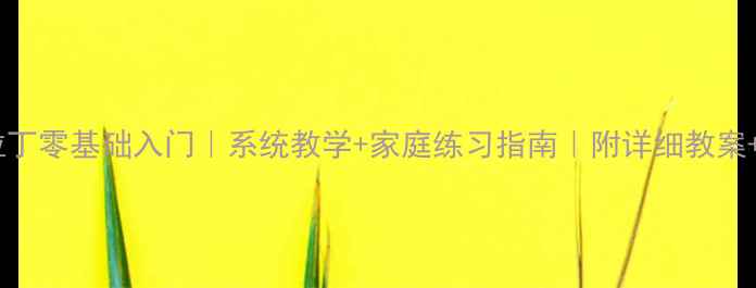 图片 🔥体育舞蹈拉丁零基础入门｜系统教学+家庭练习指南｜附详细教案+动作分解🔥2