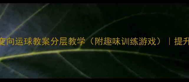 图片 🔥小学初中体育变向运球教案分层教学（附趣味训练游戏）｜提升控球+突破防守2